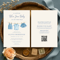 Alles in Einem Blauem Jeans Jungen Baby Shower
