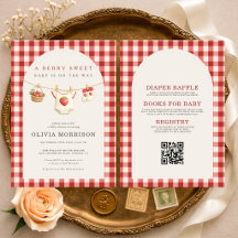 Alles in Einem Erdbeeren Wäscheleine Baby Shower