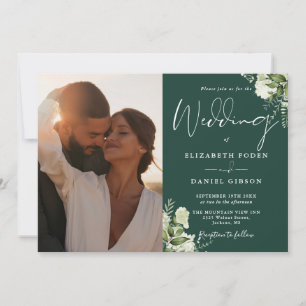 Alles in Einem Grün Foto Smaragdgrüne Hochzeit Einladung