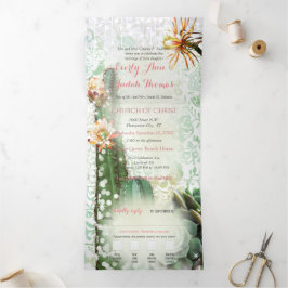 Alles in einem Kaktus sukkulente Hochzeit Einladun Dreifach Gefaltete Einladung