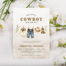 Alles in einem kleinen Cowboy-Wäscheleine-Baby-Sho
