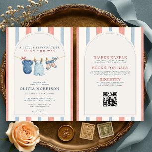 Alles in Einem Kleinen Feuerwerk-Baby-Shower Einladung