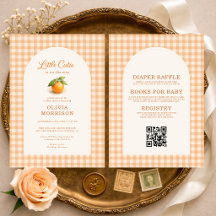 Alles in Einem Kleinen Süßen Orange Gingham Baby S