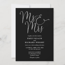 Alles in einem Mr. und Mrs. Chic Black and White W Einladung