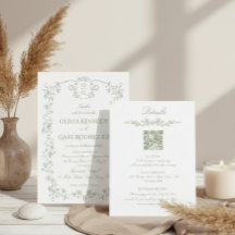 Alles in Einem Salbeigrünen Französischen Floral m