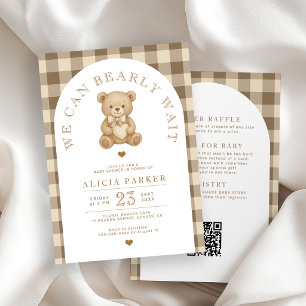 Alles in einem Teddybär neutral Baby Shower Einladung