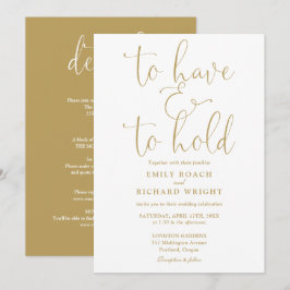 Alles in einem, um Gold Hochzeiten zu haben und zu Einladung