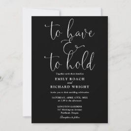Alles in einem, um Hochzeiten zu haben und zu halt Einladung