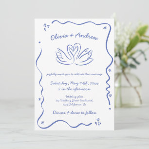 Alles in Einem Whimsical Funky Handgezeichnete Hoc Einladung