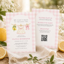Alles in Einem Zitronen-Express-Gingham-Mädchen-Ba