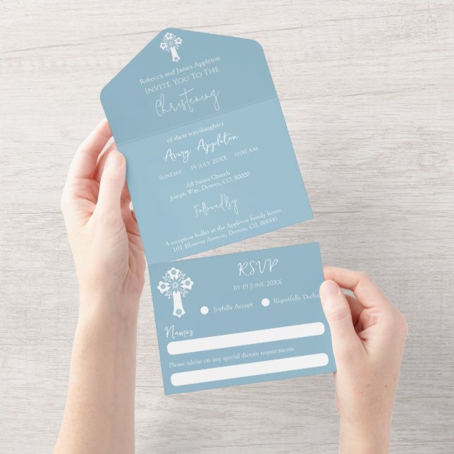 Alles in einer einzigen Einladung florale Cross Sk (Abreißtisch)