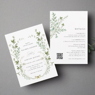 Alles in einer eleganten Wildblume Hochzeit Einladung