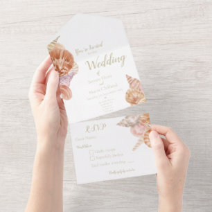Alles in einer Hochzeitseinladung All In One Einladung