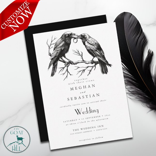 ALLES in einer Hochzeitskrone in der Liebe Einladung (easy to customize)