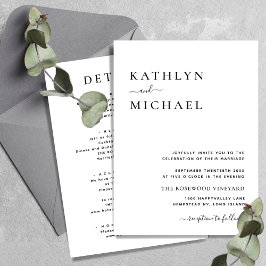 Alles in einer modernen Typografie Minimalistische Einladung