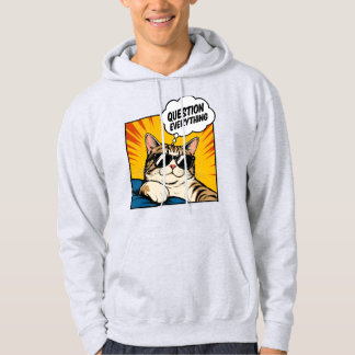 Alles in Frage stellen - Verschwörungskatze Hoodie