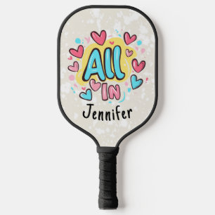"Alles in" Personalisierter Graffiti-Stil Pickleball Schläger