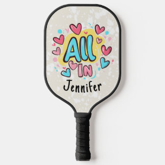 "Alles in" Personalisierter Graffiti-Stil Pickleball Schläger