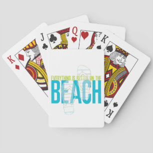Alles ist besser am Strand Spielkarten