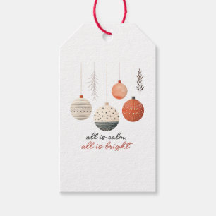 Alles ist Calm All, helle Weihnachten Geschenkanhänger