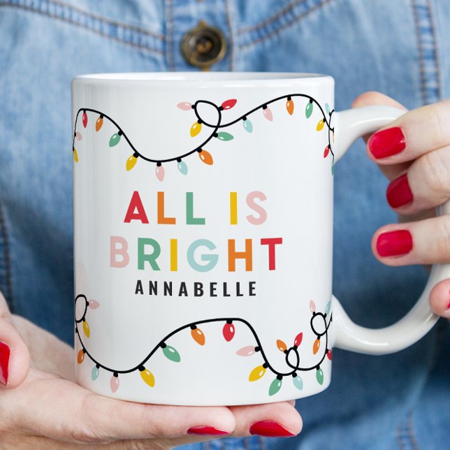 Alles ist ein fröhlicher, moderner heller Weihnach Tasse (Von Creator hochgeladen)