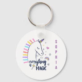 Alles ist ein magisches Einhorn Schlüsselanhänger