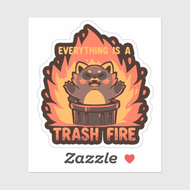 Alles ist ein Müllbrunnen Aufkleber (Blatt)