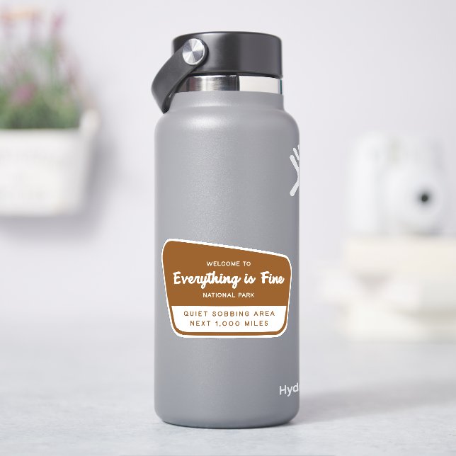 Alles ist ein schöner Nationalpark Aufkleber (HydroFlask)