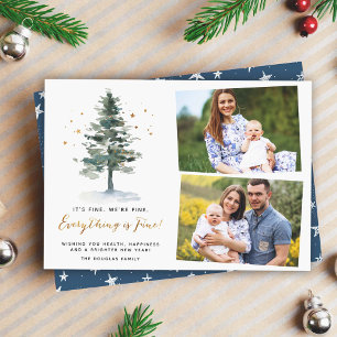 Alles ist fein Funny Xmas Zitat 2 Foto Feiertagskarte