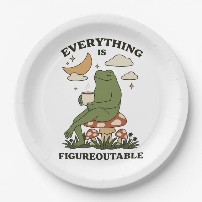 Alles ist Figureoutable Pappteller (Vorderseite)