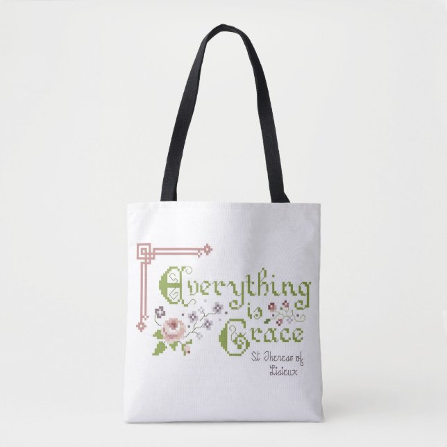Alles ist Grace St. Therese Tasche mit Logo (Vorderseite)