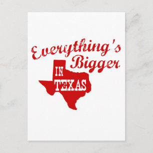 Alles ist größer in Texas Staat Shape Post Card Postkarte