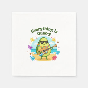 Alles ist Guac-y Lustige Avocado Strand-Wortspie Serviette