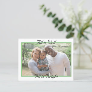 Alles ist gut, alles ist hell Foto Weihnachten Postkarte