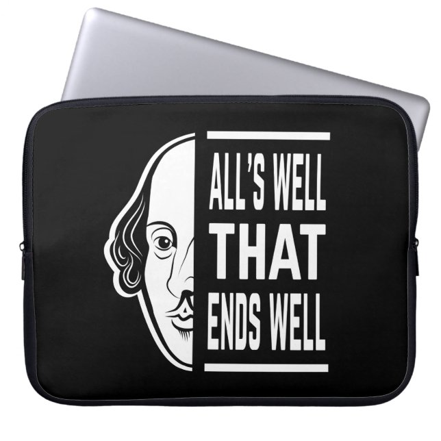 Alles ist gut, dass endet gut Shakespeare Zitat Laptopschutzhülle (Vorderseite)