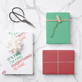 Alles ist gut | Fun Jeden Sarcastic Zitat Geschenkpapier Set