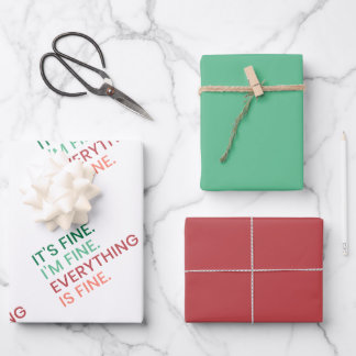 Alles ist gut | Fun Jeden Sarcastic Zitat Geschenkpapier Set