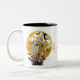 Alles ist gut Halloween Skelett Black Cat Zweifarbige Tasse
