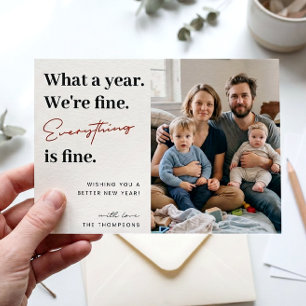 Alles ist gut Skript Lustige Familienfoto Feiertagskarte