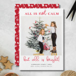 Alles ist gut Spaß Weihnachten Kinder Foto<br><div class="desc">Feiern Sie die Saison mit der "All is Bright" Minimal Christmas Kids Foto Holiday Card mit einer sanften blauen Farbpalette. Dieses elegante und schlichte Design setzt das Foto Ihres Kindes in den Mittelpunkt, gerahmt von gepflegter Typografie und einem sanften, winterlichen Ambiente. Diese Karte ist ideal für Familien, die eine moderne...</div>