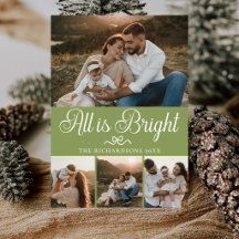 Alles ist hell Sage Grün Multi-Foto-Weihnachten