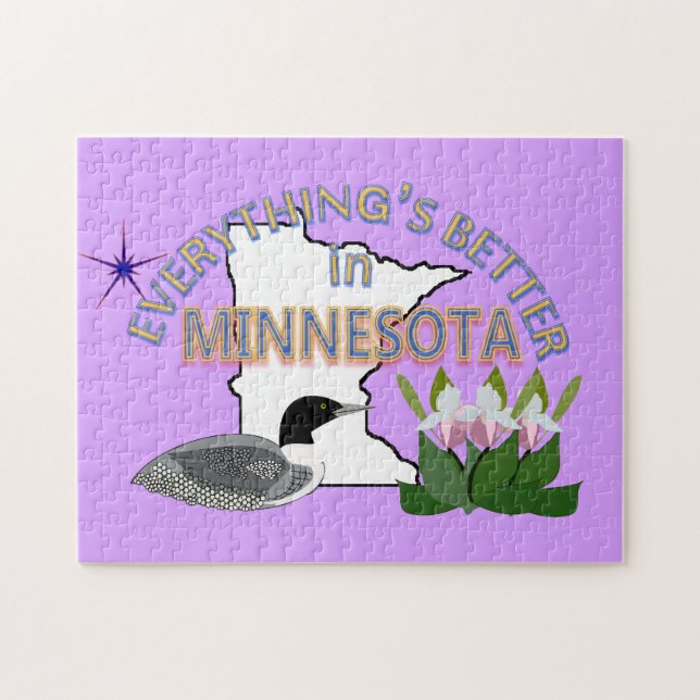 Alles ist in Minnesota-Puzzlespiel besser Puzzle (Horizontal)