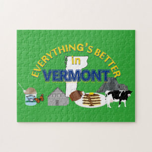 Alles ist in Vermont-Puzzlespiel besser Puzzle