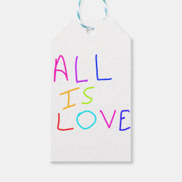 Alles ist Liebe Regenbogen farbenfroher Stolz LGBT Geschenkanhänger