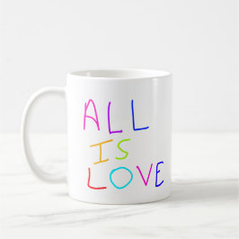 Alles ist Liebe Regenbogen farbenfroher Stolz LGBT Kaffeetasse