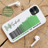 Alles ist Music Green Sound Barcode Monogram