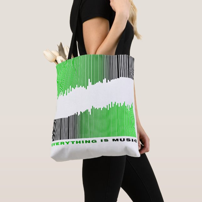 Alles ist Music Text Green Barcode Song Player (Von Nahem)