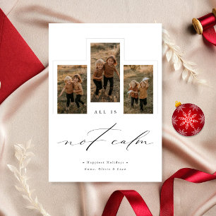 Alles ist nicht ruhig 3 Foto Familienweihnachtsfes Feiertagskarte