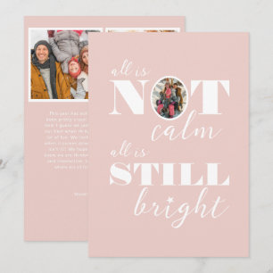 Alles ist NICHT ruhig Lustige Familienfotos Feiertagskarte