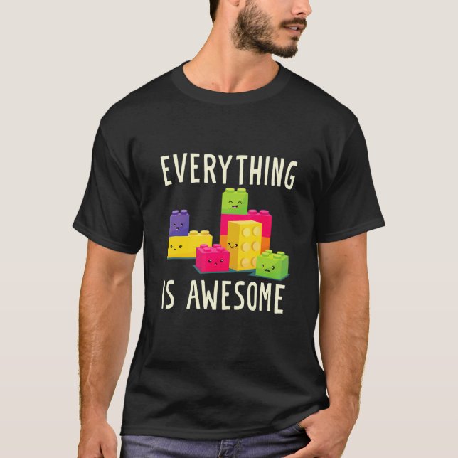 Alles ist Phantastisches Gebäude Blocks Puzzle T-Shirt (Vorderseite)